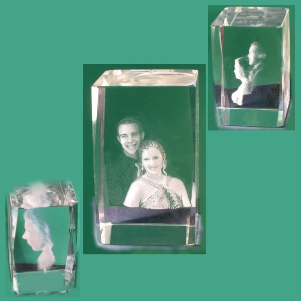 2D Internal Laser Engraving for Portrait