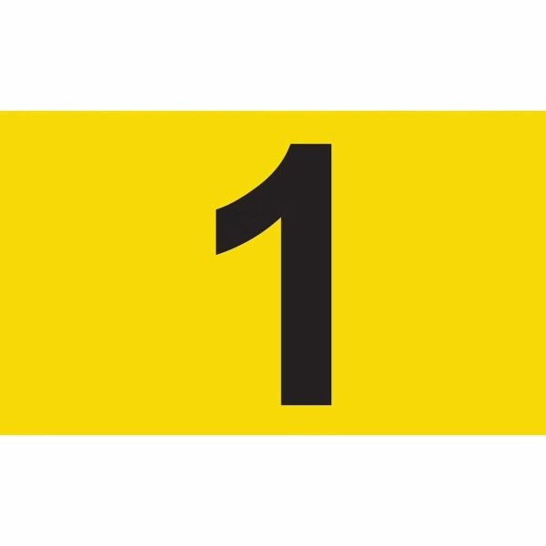 Standard 1st to 18th Hole Golf Flag Set - Yellow