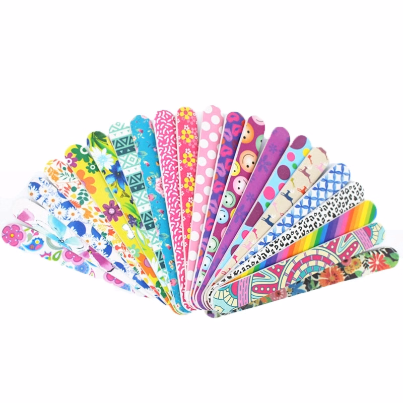 7' Multi-Color Thick Foam Nail File with PVC bag