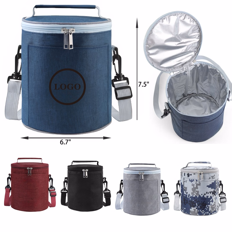 MOQ 50 PCS Stylish Cylindrical Insulation Handbag
