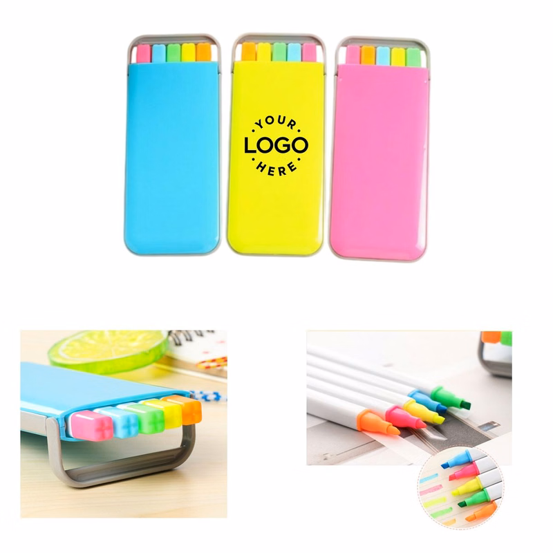 5 Piece Boxed Highlighter Set