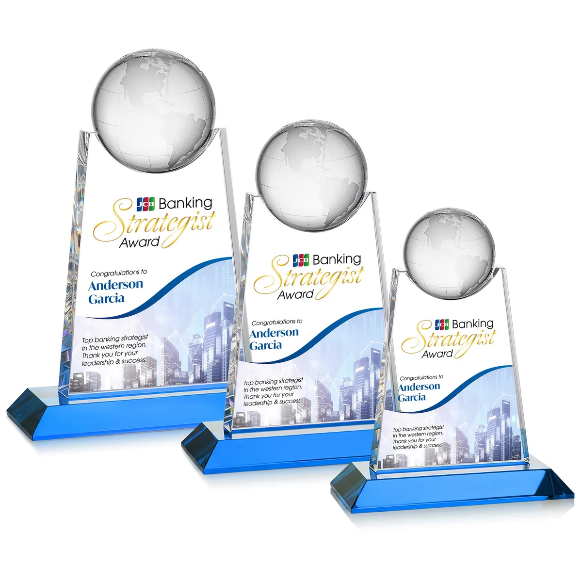 Netherford Globe VividPrint™ Award - Sky Blue 1