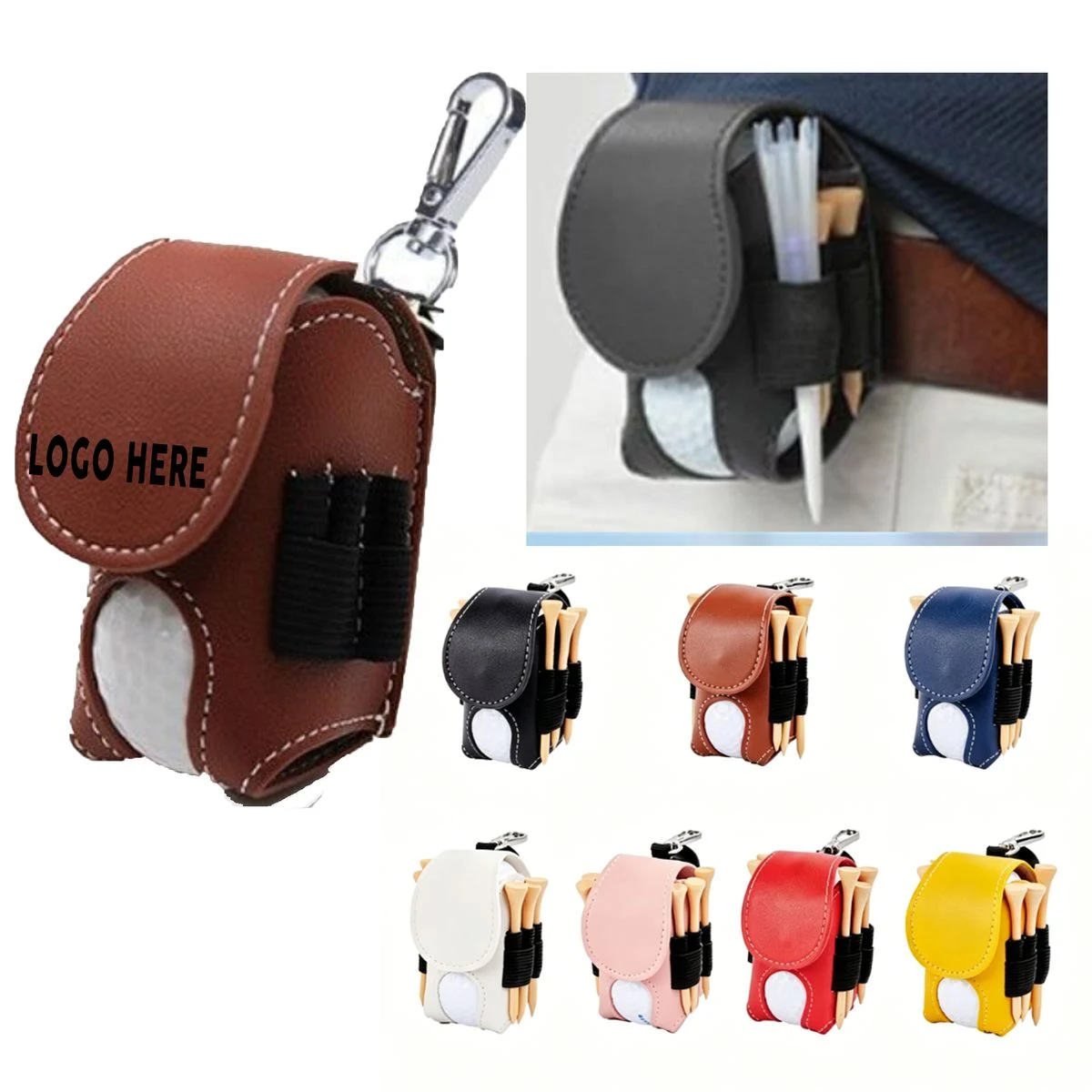Durable Scratch-Resistant PU Portable Golf Ball Storage Bag 1
