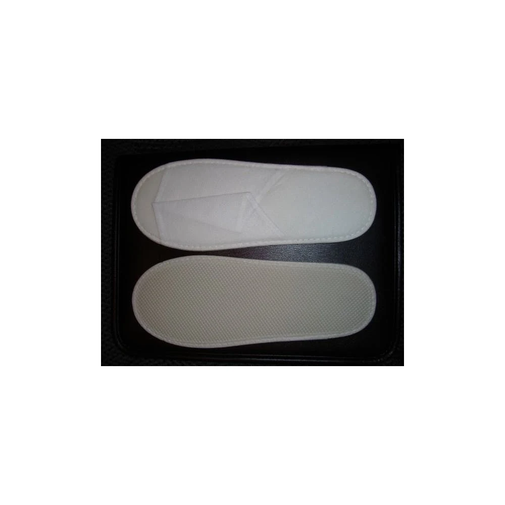 Non-Skid Disposable Padded Slippers - White 1