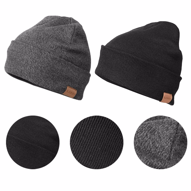 Beanie Hat Classic Knitted Cuffed Cap