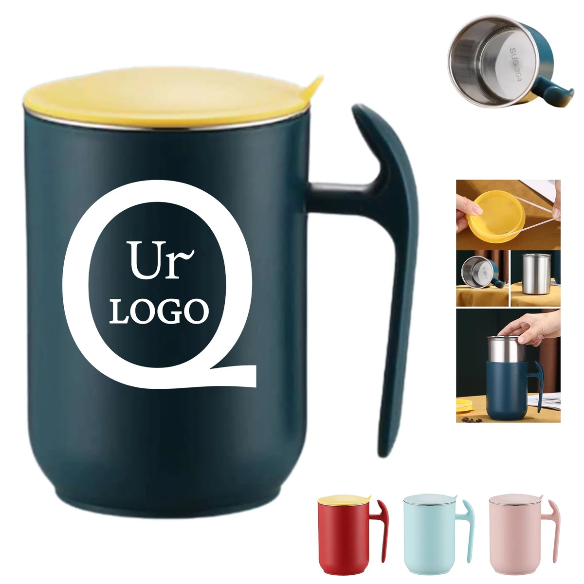 18.6 Oz. Detachable Coffee Mug W/Lid 1