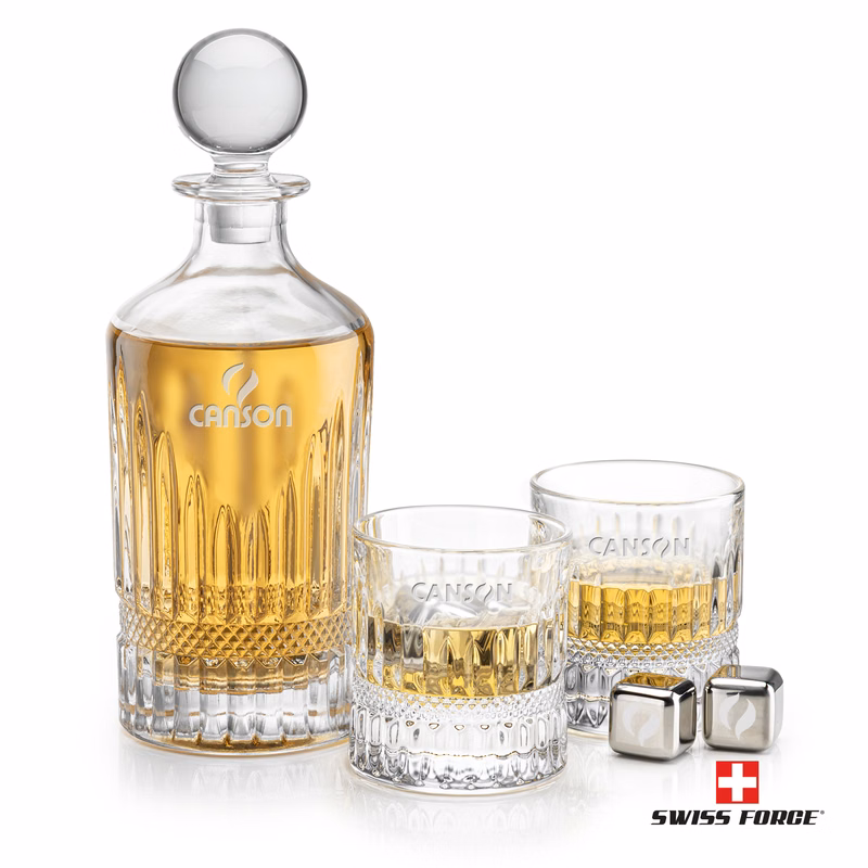 Hathaway Decanter Set & Ice Cubes