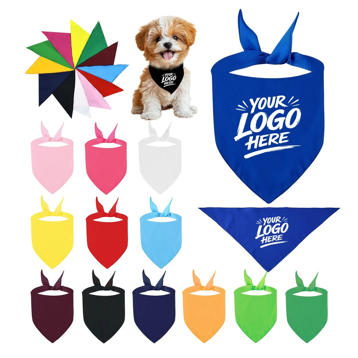 Adjustable Cotton Dog Bandana for Stylish Pets 1