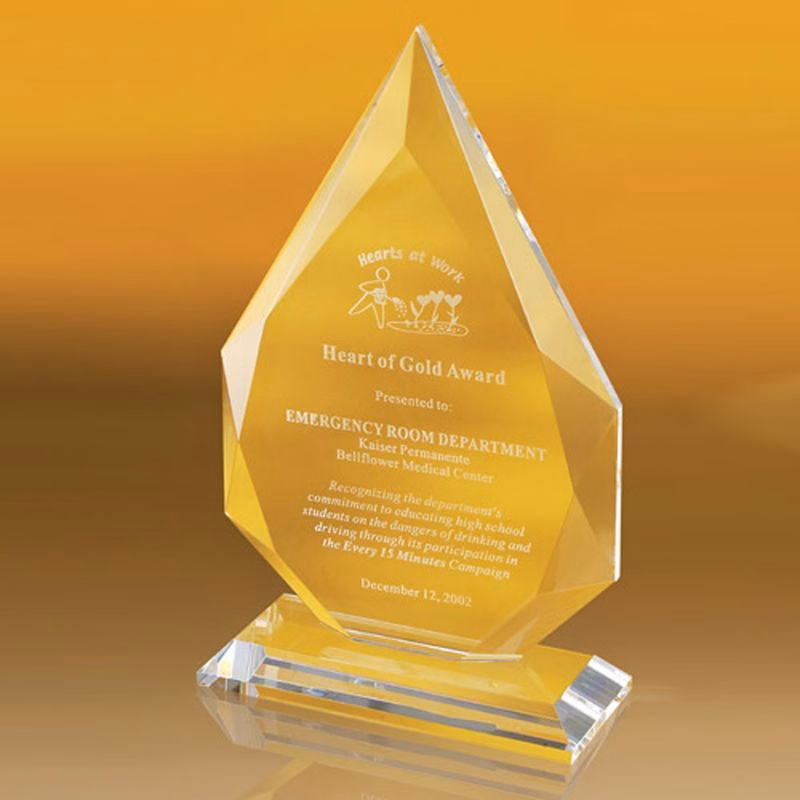 Teardrop Shaped Award