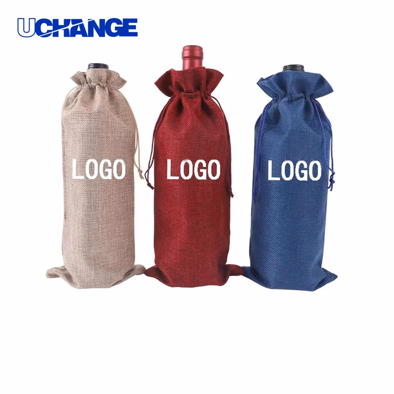 Burlap Wine Bag Container