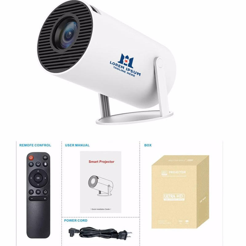 Portable Smart Projector with 180 Flexible Projection Angle