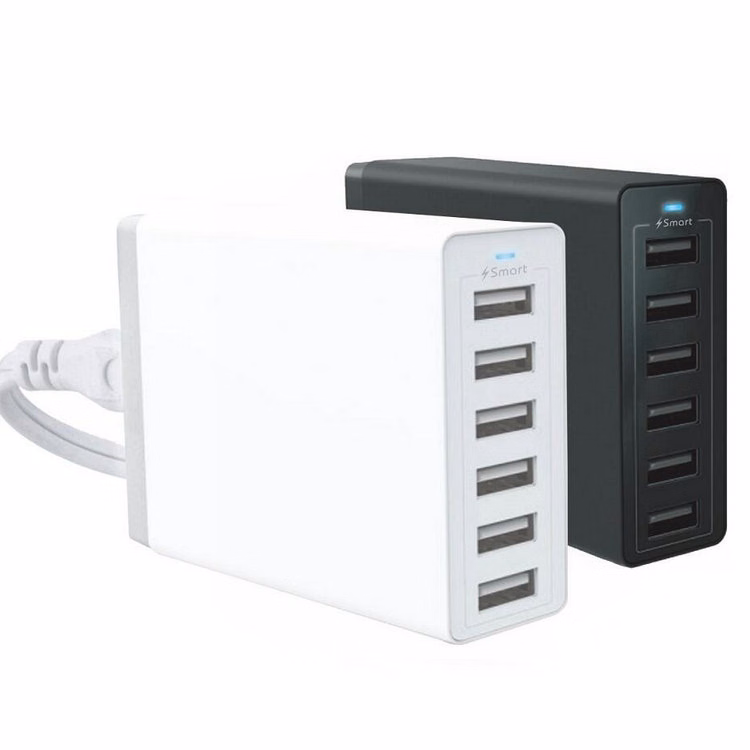 50 Watt 6-Port USB Home Charger