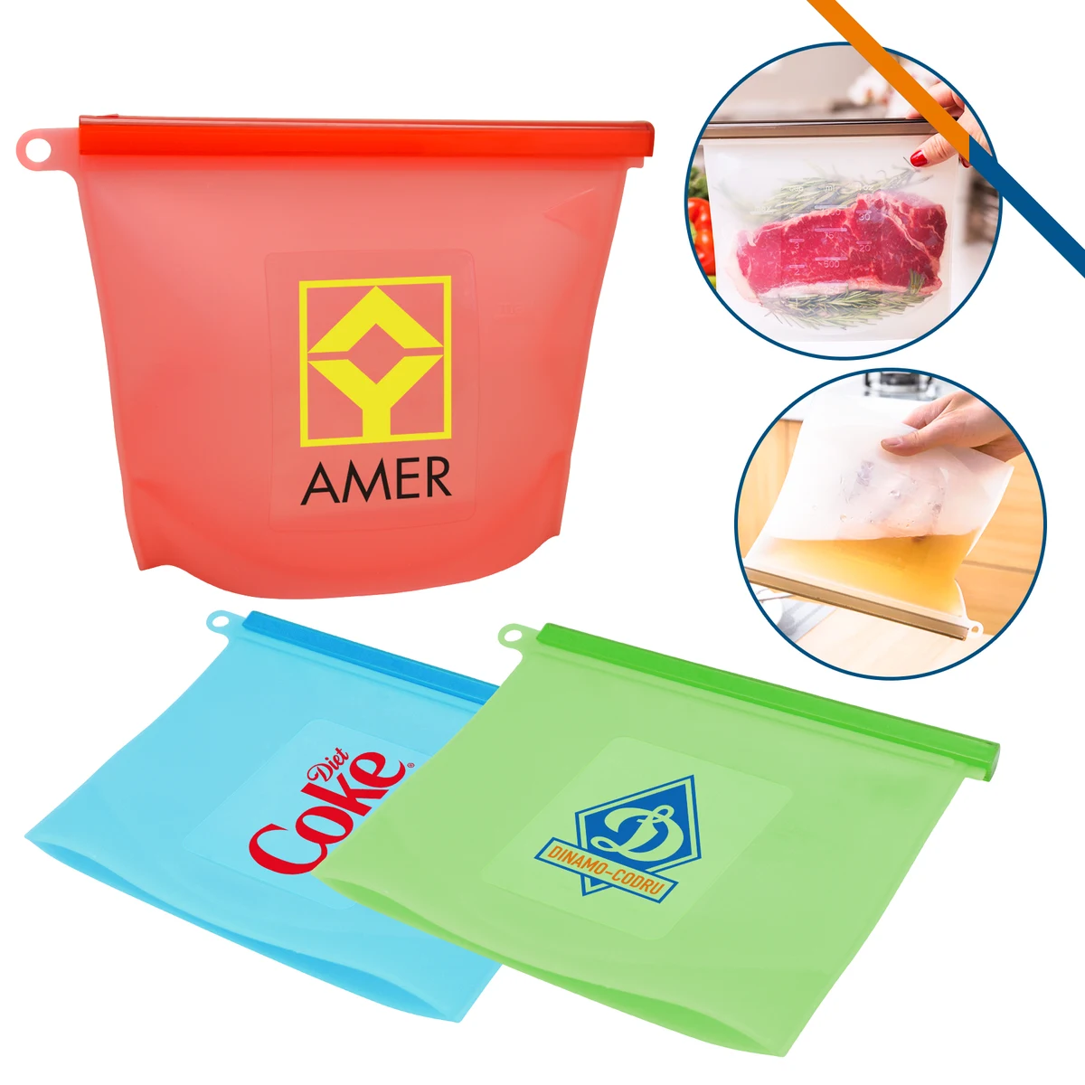 Aqua Silicone Food Bag 1