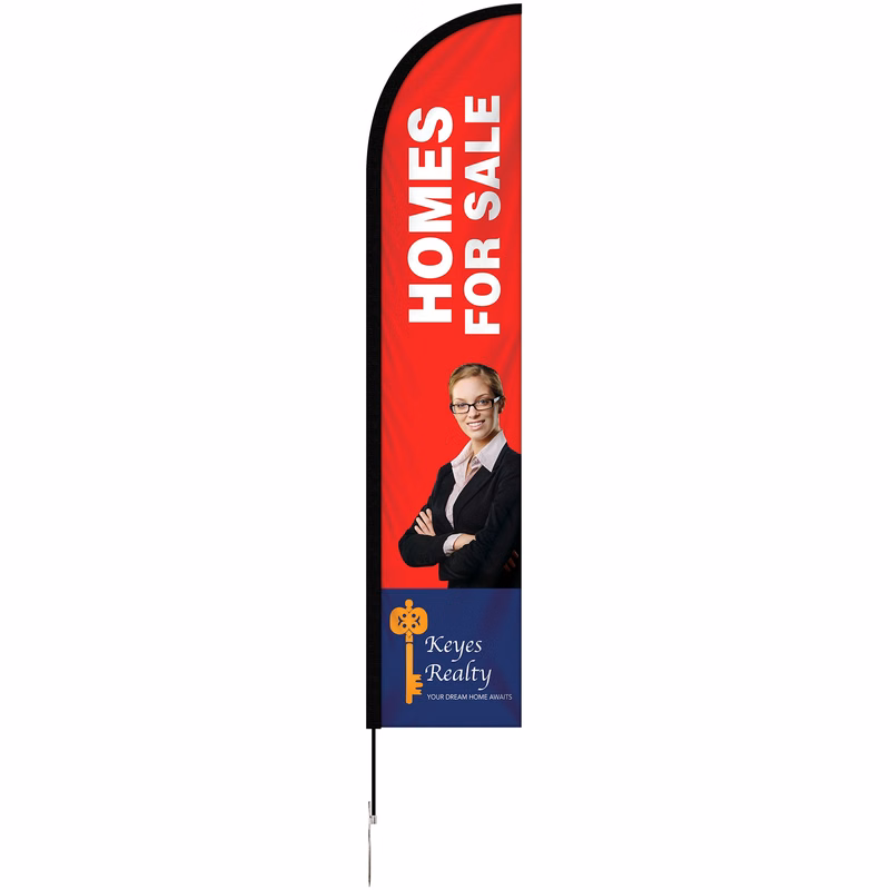 8' Double Sided Portable Half Drop Banner with Stand