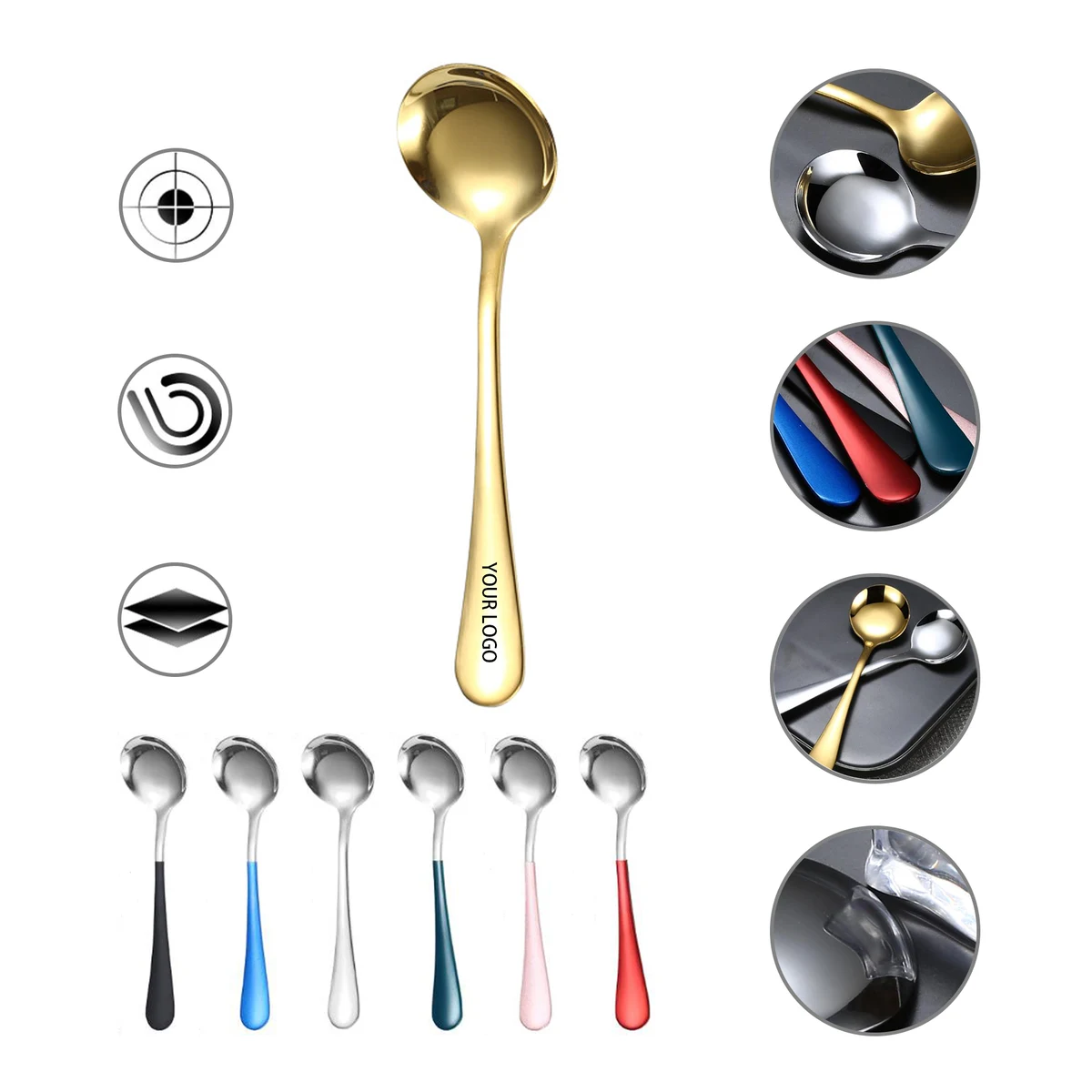 Stainless Steel Round Spoons 1