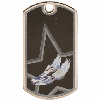 Track Star Metal Dog Tag