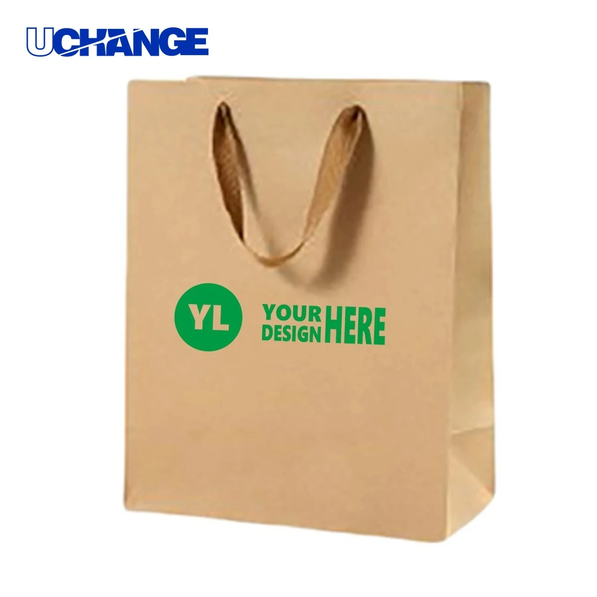 Brown Kraft Paper Gift Tote Bag Carrier 1