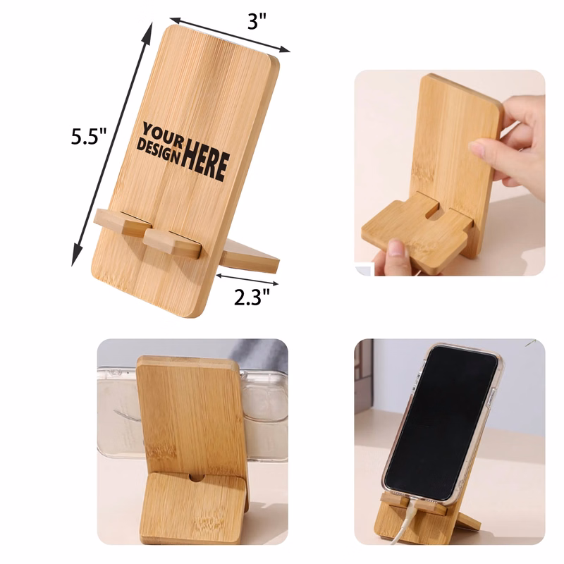 MOQ 50 PCS Wooden Phone Holder
