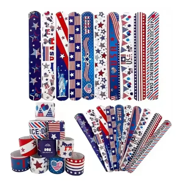 Patriotic American Flag Slap Bracelet Stars And Stripes 1