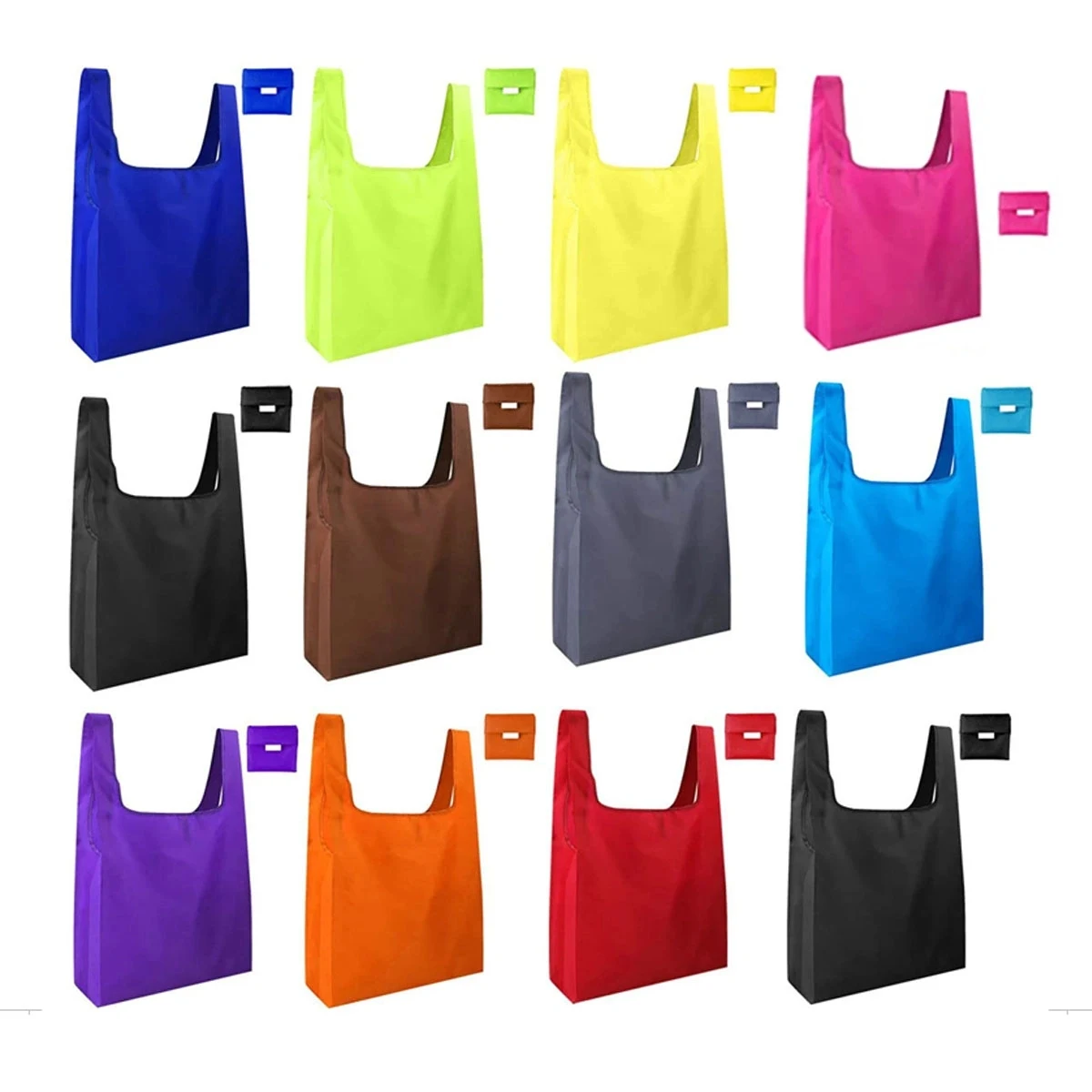 Foldable Shopping Tote Bag With Small Pocket, custom tote bag with logo imprint 1