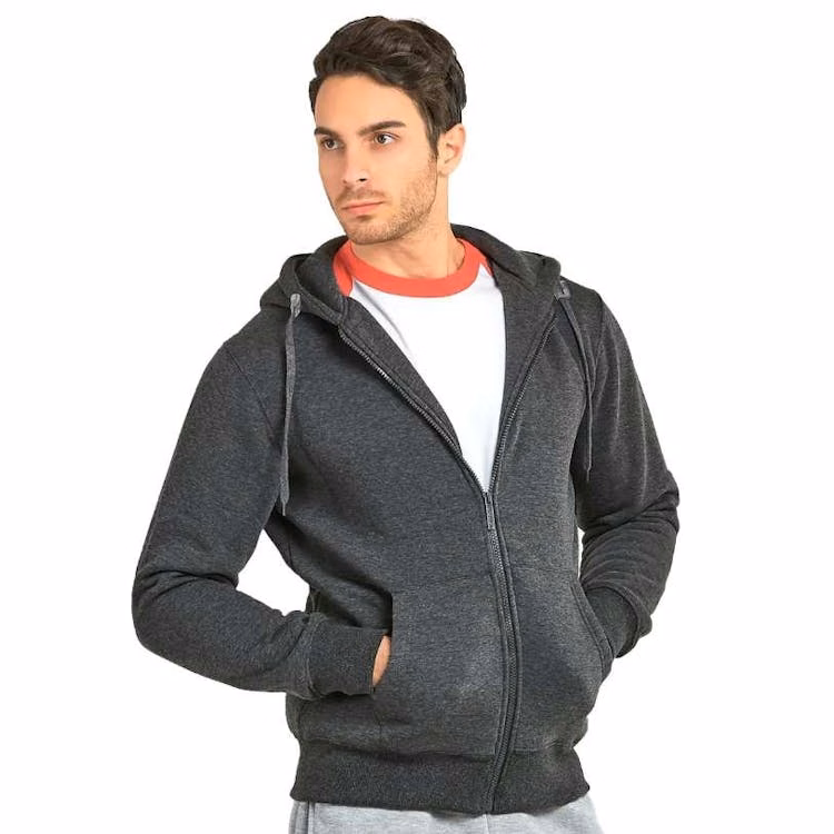 Men's Heavy Weight Zipper Hoodies Charcoal XL