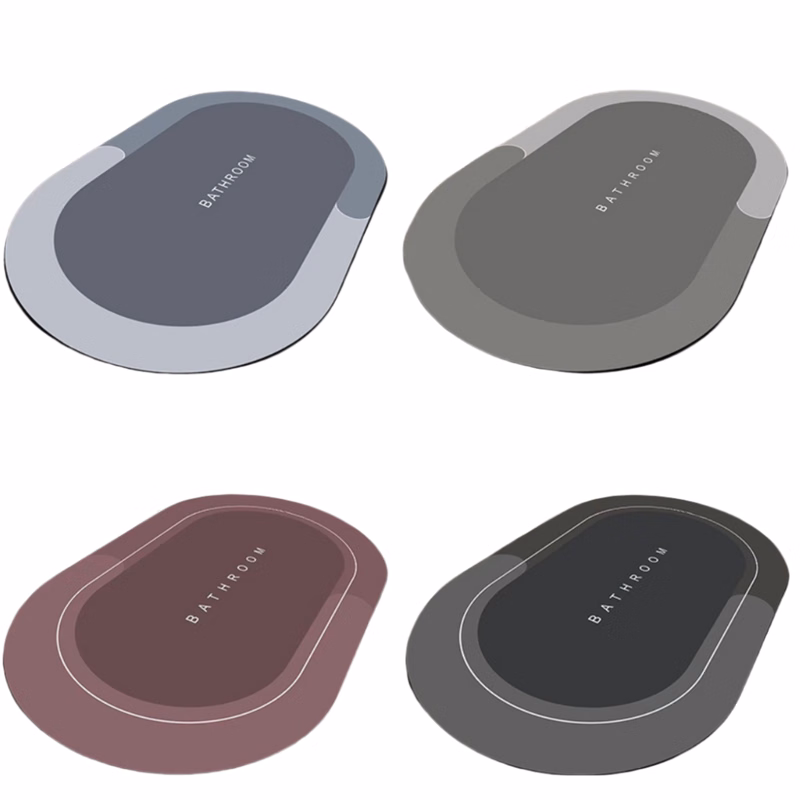 Quick Dry Oval Diatom Bath Mat