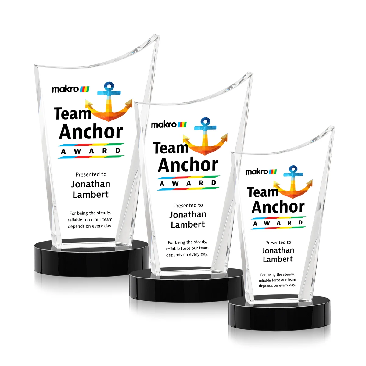 Burnett VividPrint™ Award on Alberton Base - Black 1
