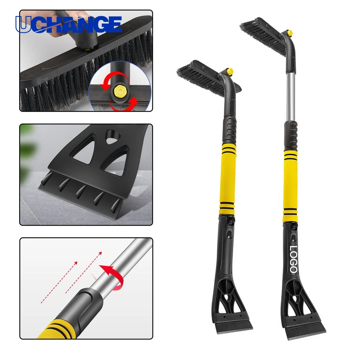 Extendable Snow Brush and Ice Scraper Tool 1