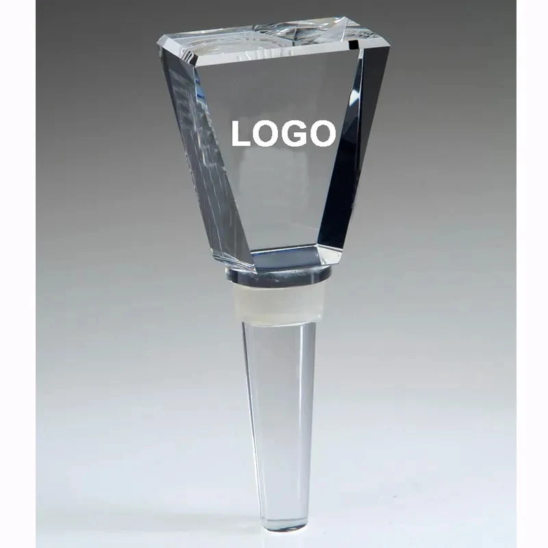 Crystal Trapezoid Shaped Bottle Stopper 1