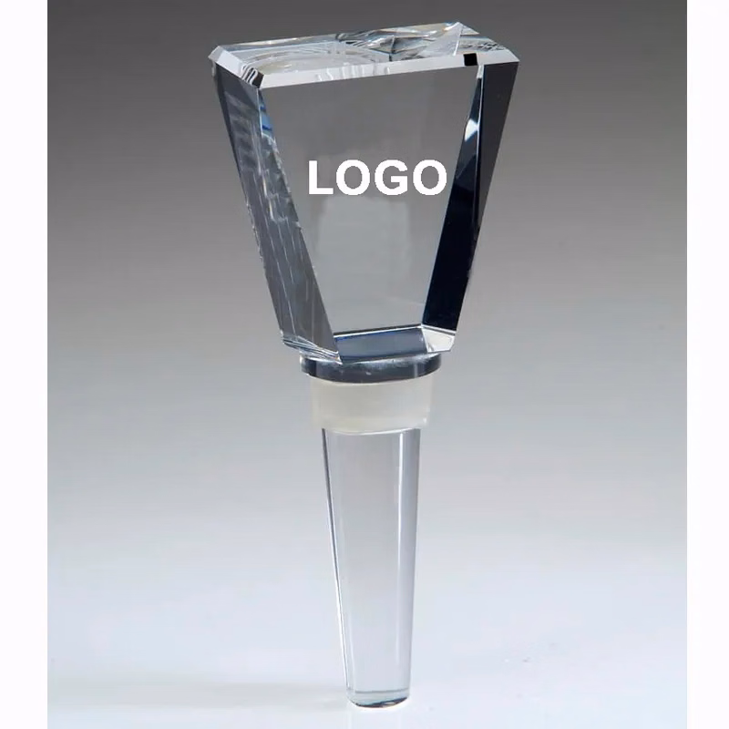 Crystal Trapezoid Shaped Bottle Stopper