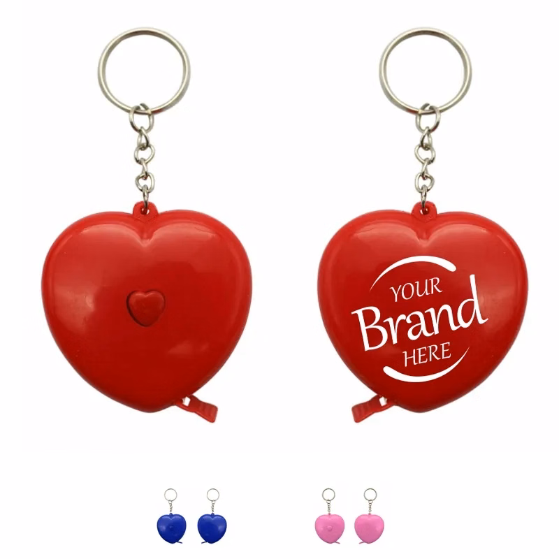 Heart Shape Measuring Tape Keychain