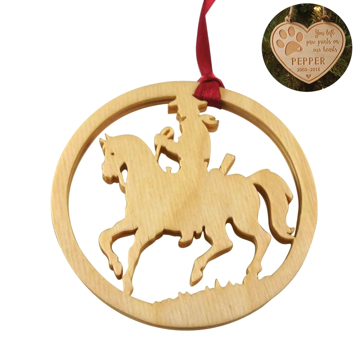 Laser Engraved Wood Ornaments-Customized Shape 1