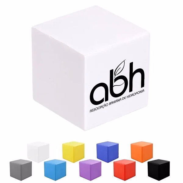 Custom Squeezable Cube Stress Reliever With Soft Texture — Anxiety Relief Toy