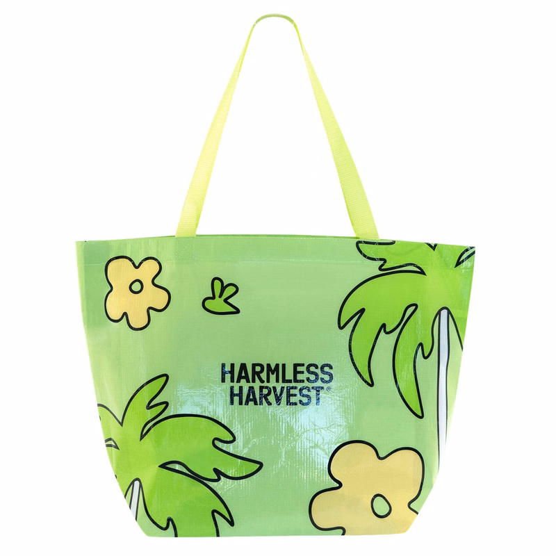 Custom Full-Color 145g Laminated RPET Boat Style Shopping Bag 20x14x8