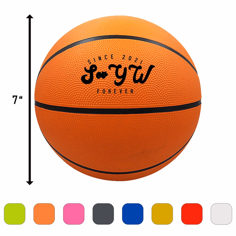 Customized 7-Inch Kids Rubber Mini Basketball