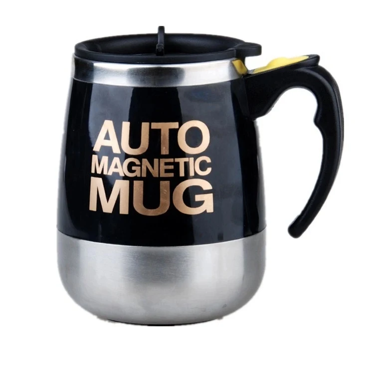 Auto Magnetic Self Stirring Mug, custom plastic cup with logo imprint 1