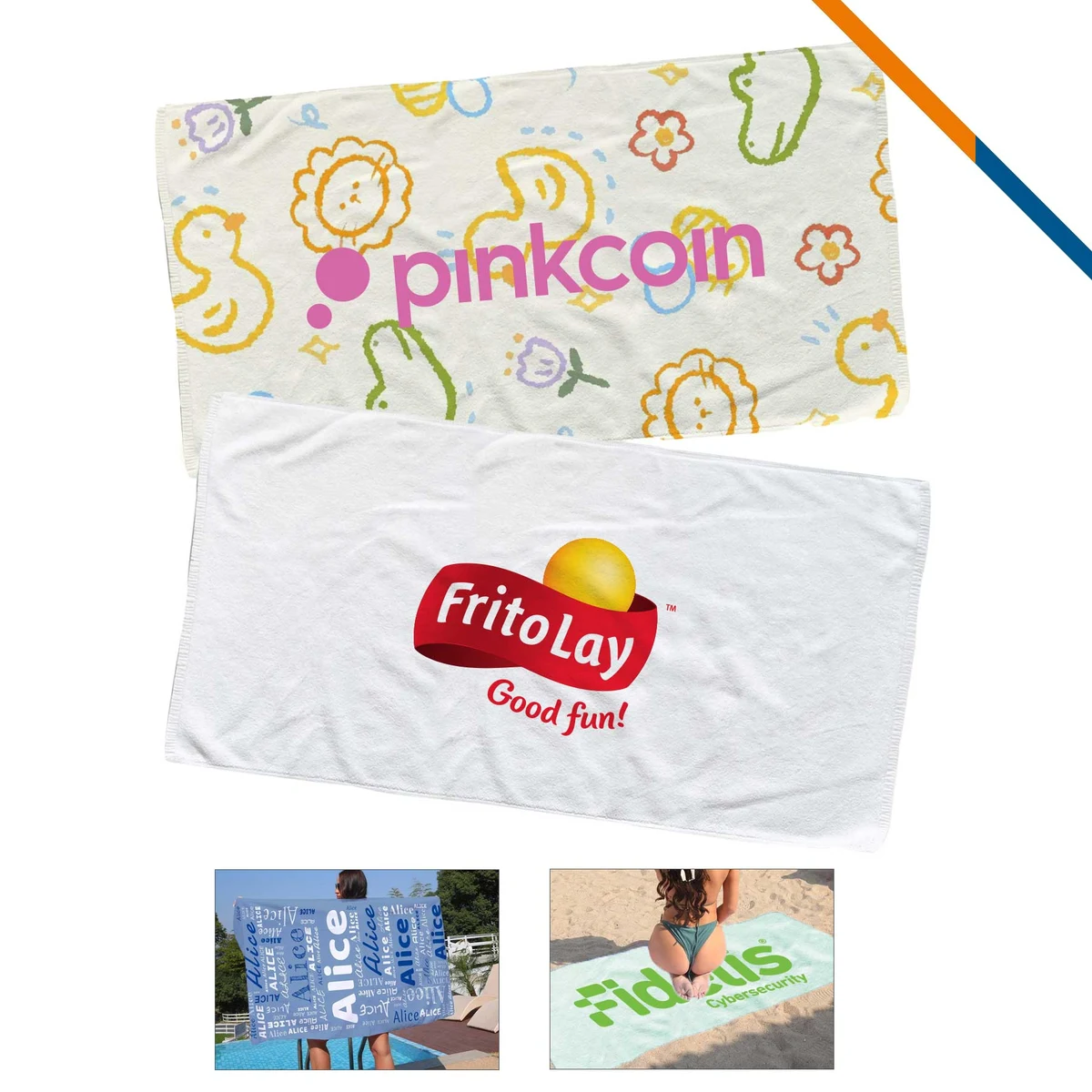 Arino Sublimated Beach Towel - 70" x 35" 1