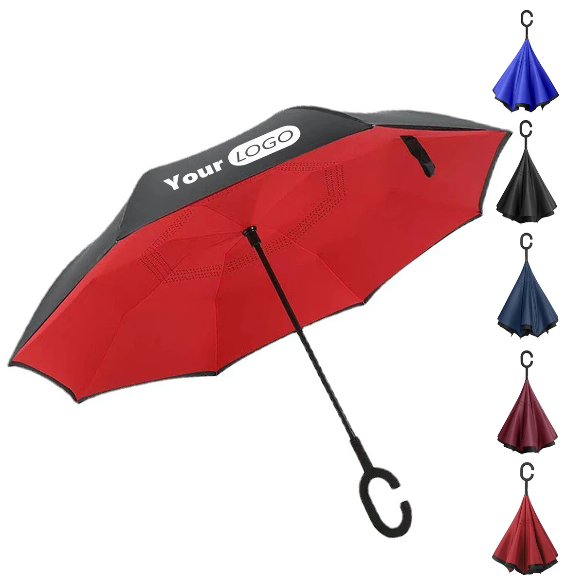 Hands-Free Double Layer Manual Umbrella 1