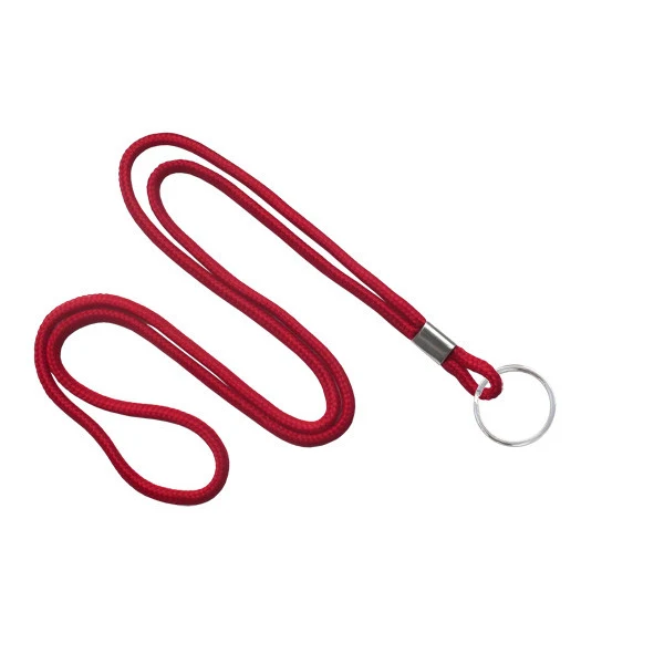 1/8" Blank Lanyard w/Split Ring (Red) 1