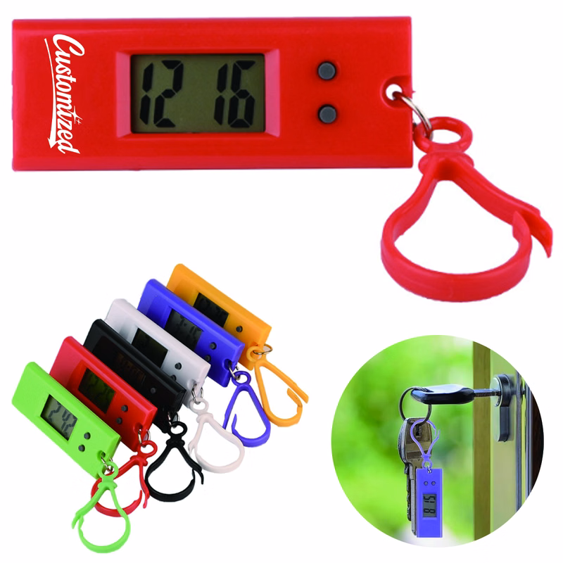 Mini Digital Keychain Watch with Clip for Students