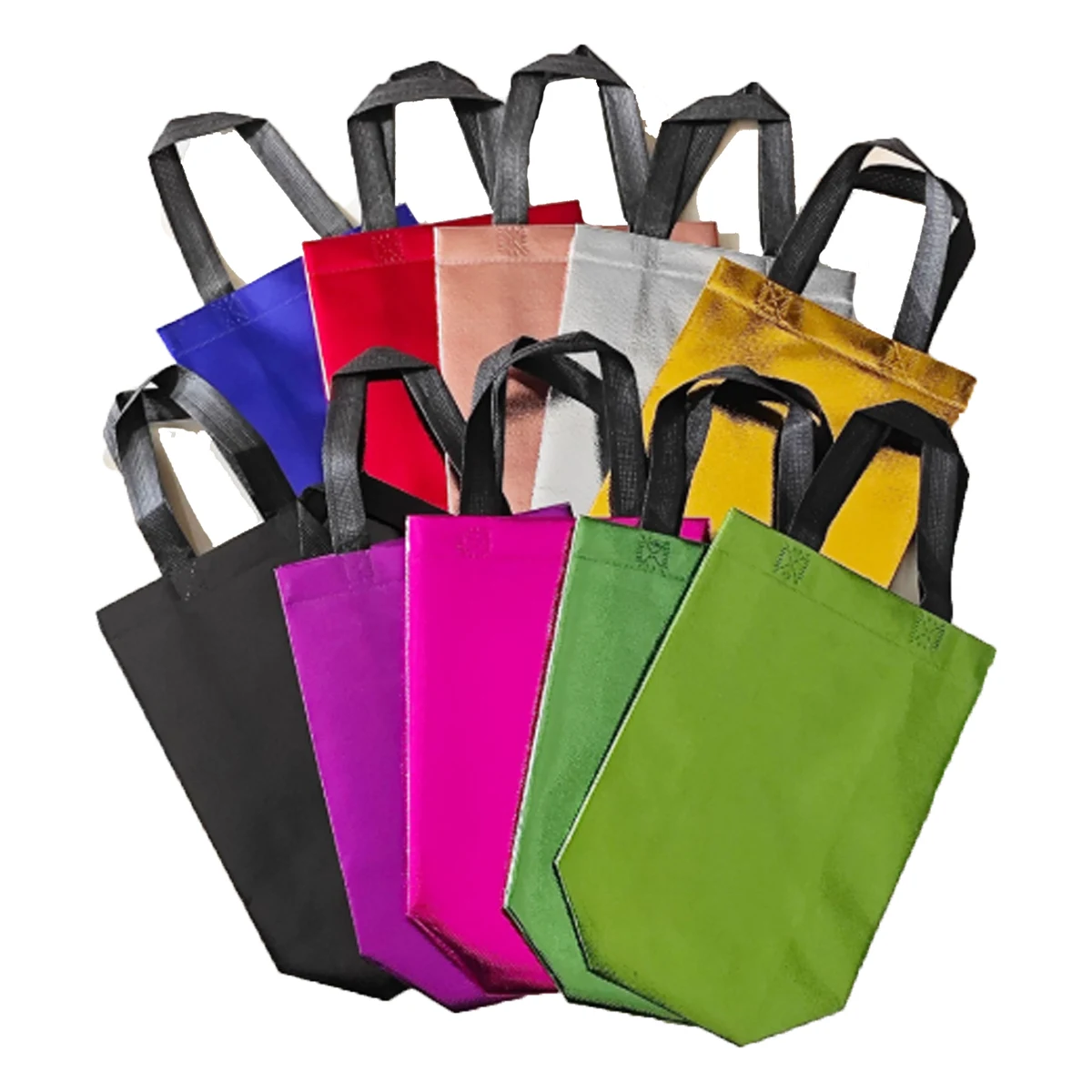 8"L x 4"W x 10"H Laser Laminating Nonwoven Tote Bag 1