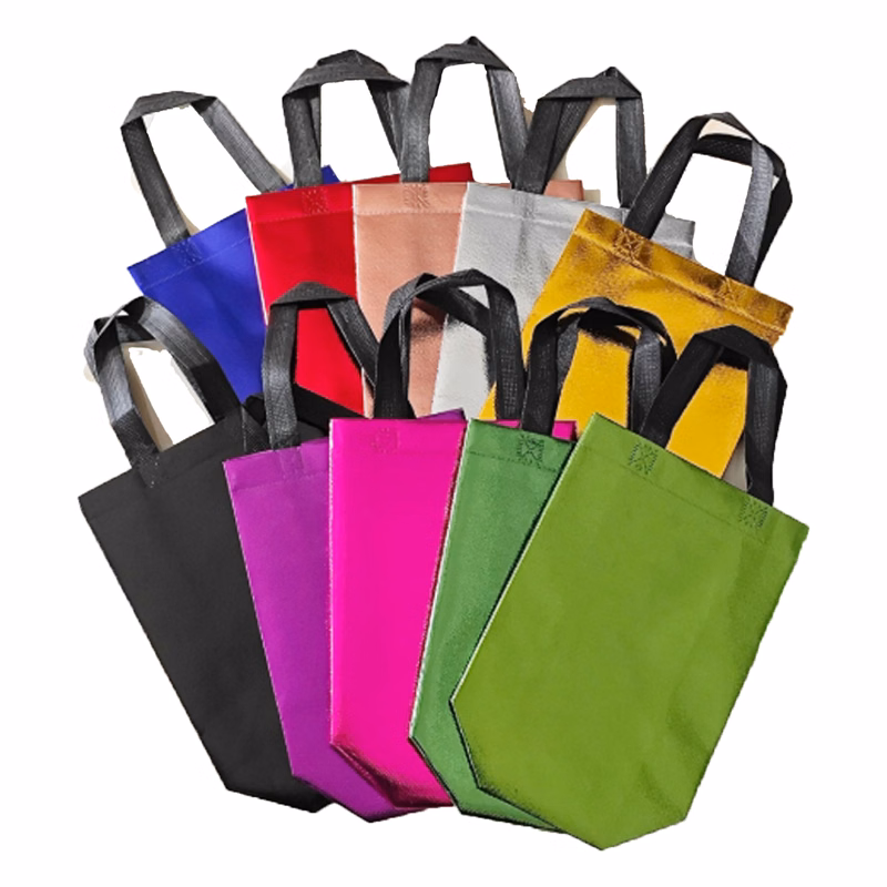 8"L x 4"W x 10"H Laser Laminating Nonwoven Tote Bag