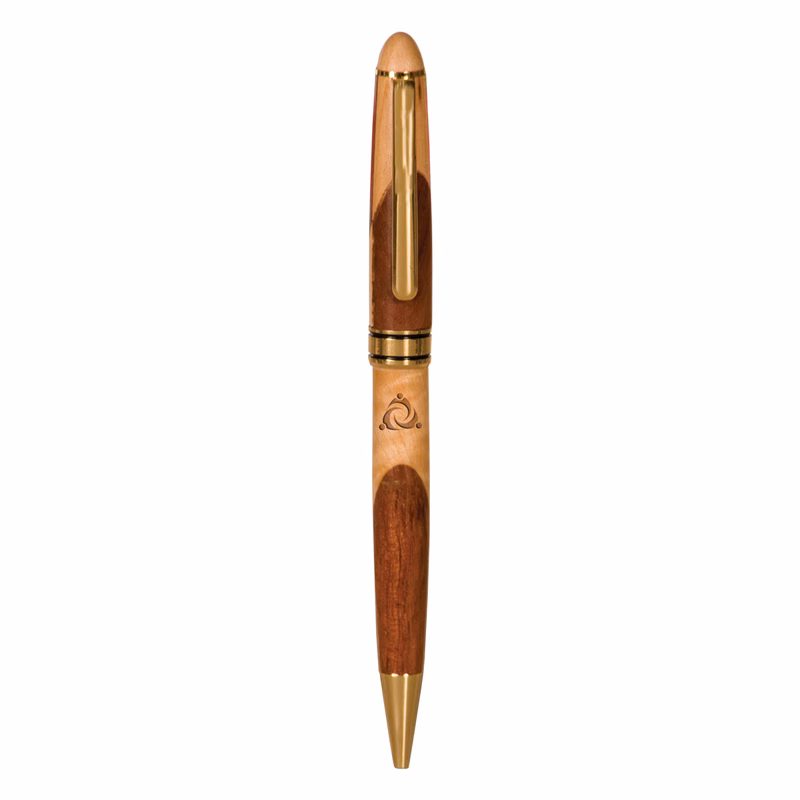 Wide Maple/Rosewood Pen