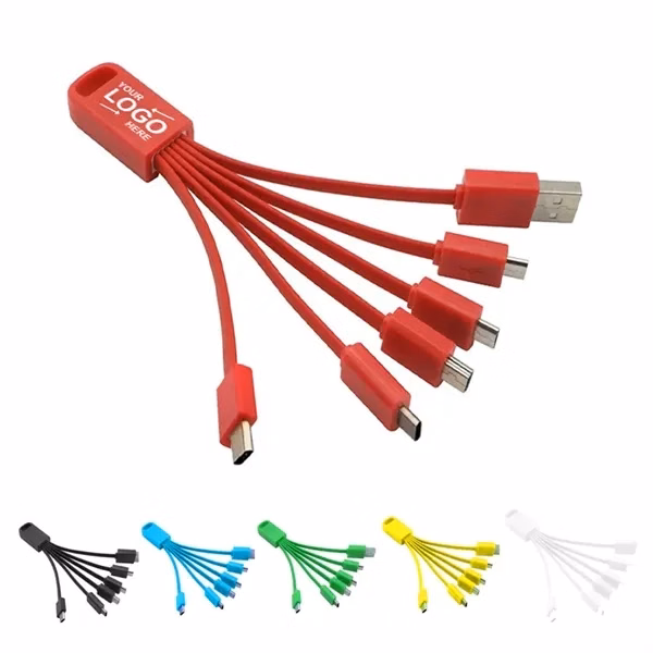 Custom 6 in 1 Universal USB Charging Cable Multi Connector — Corporate Tech Gift