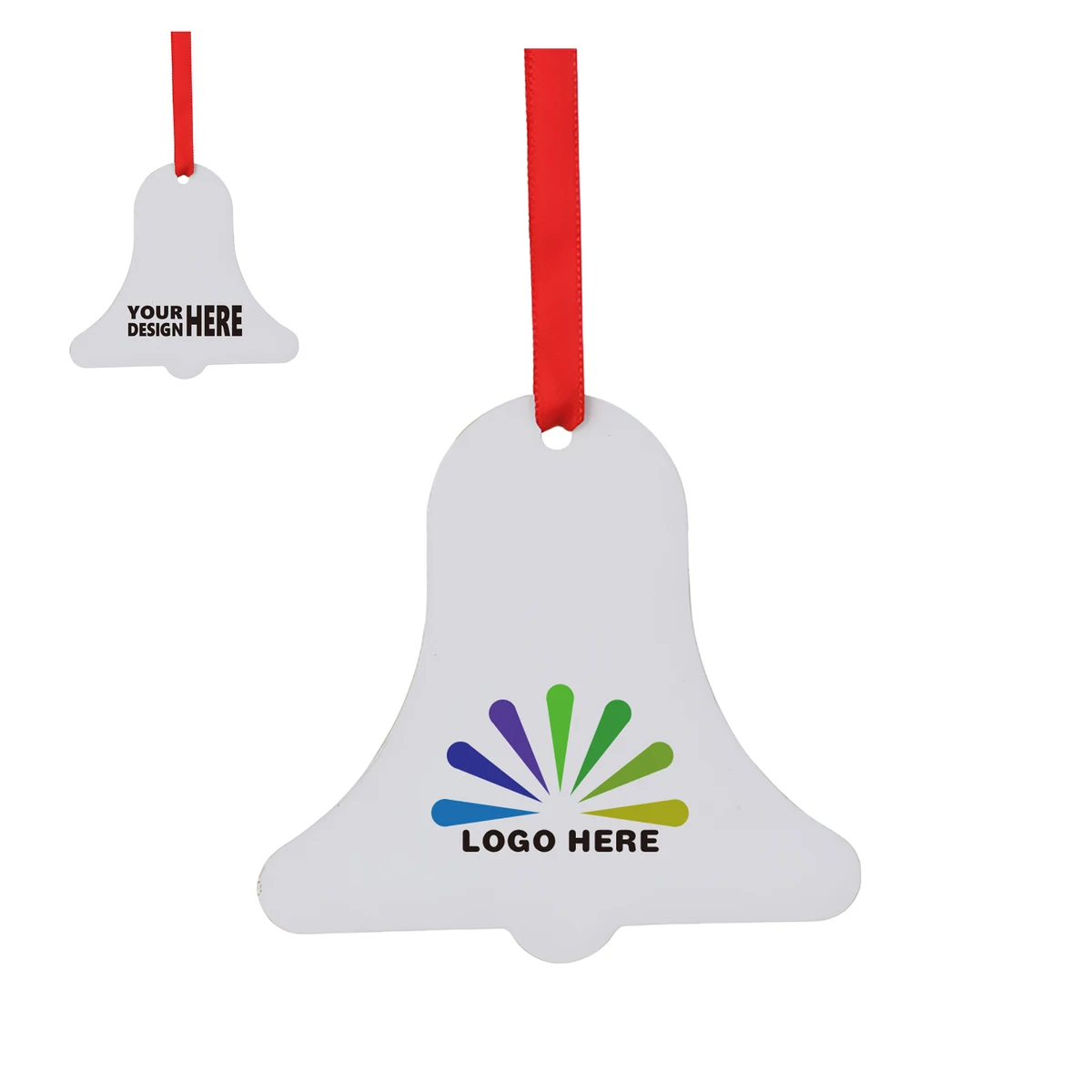 MOQ 50 Bell-Shaped Aluminum Christmas Hanging Ornament 1