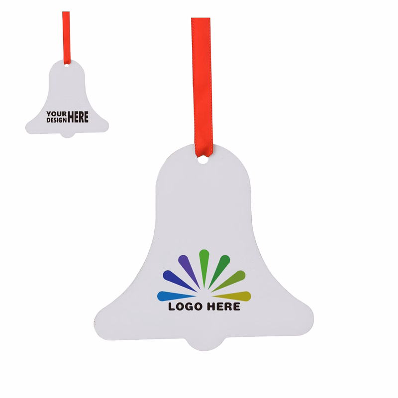 MOQ 50 Bell-Shaped Aluminum Christmas Hanging Ornament