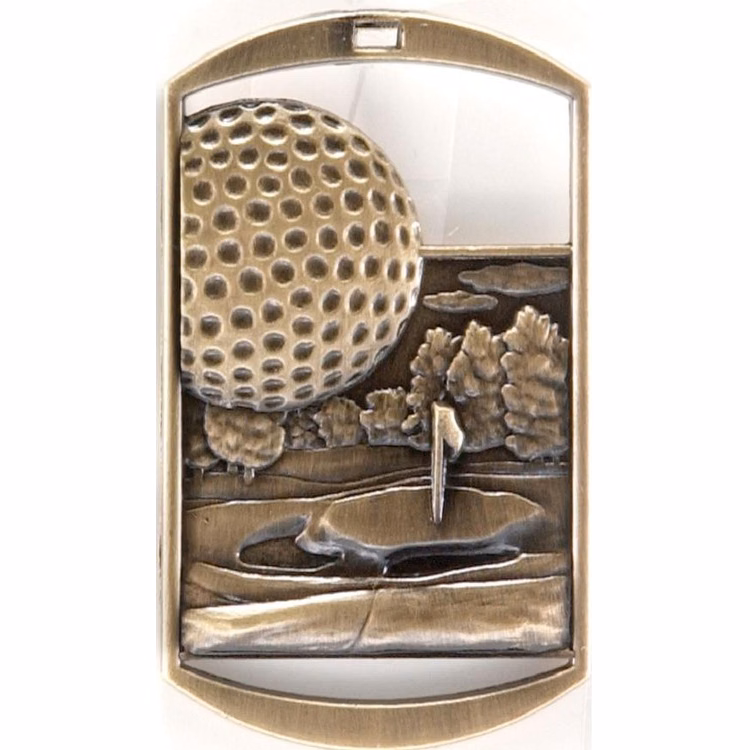 Golf DT Series Medal, 2" tall