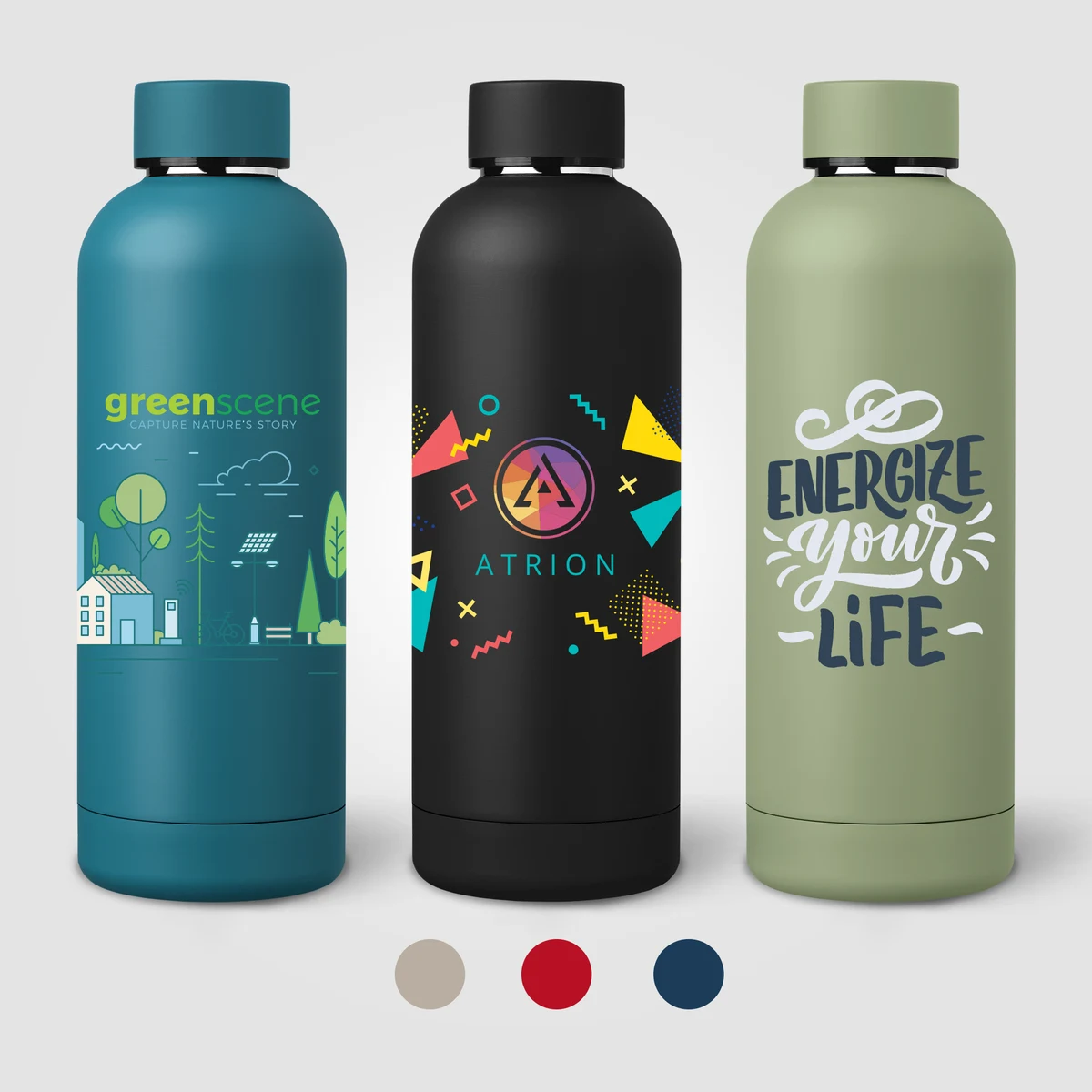 Astrid - 18 oz. Recycled Stainless Steel Double Wall Bottle, custom water bottle with logo imprint 1
