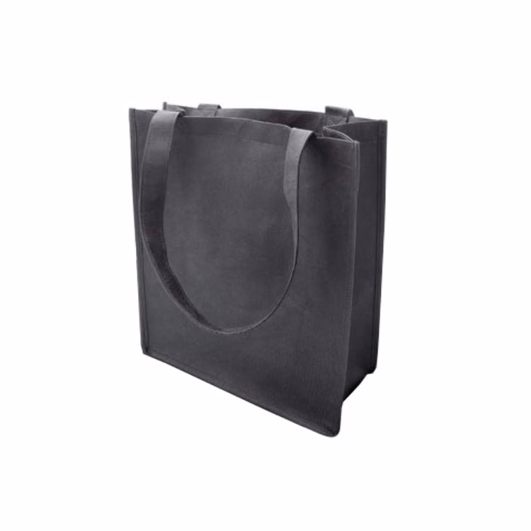 Shopping Totes - Black 100G Non-Woven Poly