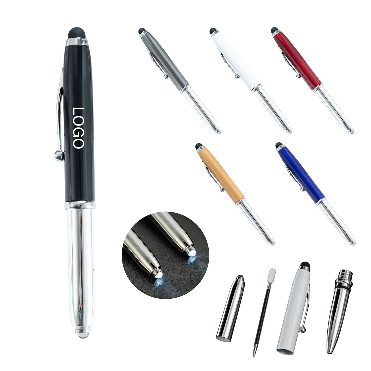 Metal Touch Pen With LED 1